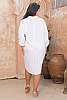 Santorini Linen Tunic Dress White Back