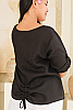 Linen Pullover Black Back Close
