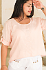 Linen Pullover Pearl Pink Front