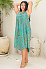 Novita Linen Dress Daisy Lagoon Front