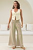 Linen Flood Pant Natural Front