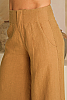 High Waist Linen Flood Pant Tobacco Front