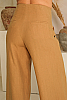 High Waist Linen Flood Pant Tobacco Close Back