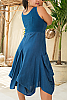 Catalina Linen Dress Indigo Blue Side 1