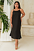 Kokomo Linen Dress Black Front