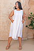 Novita Linen Dress White 1