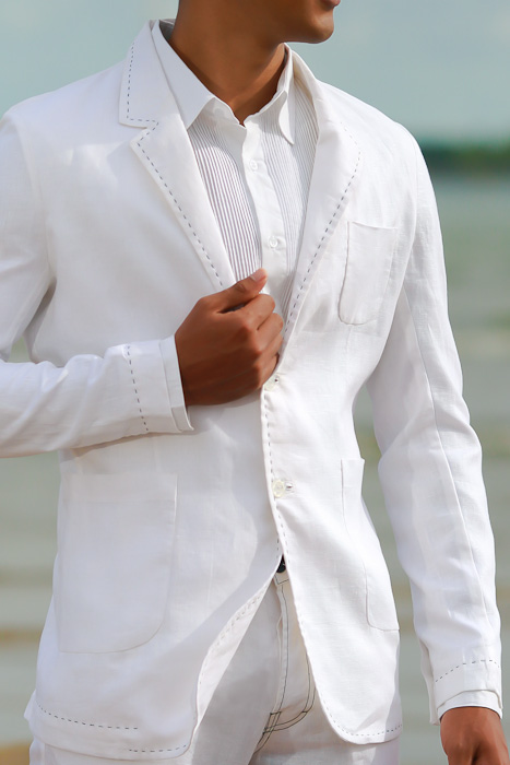 Men S Custom White Linen Suit Beach Weddings Grooms Island