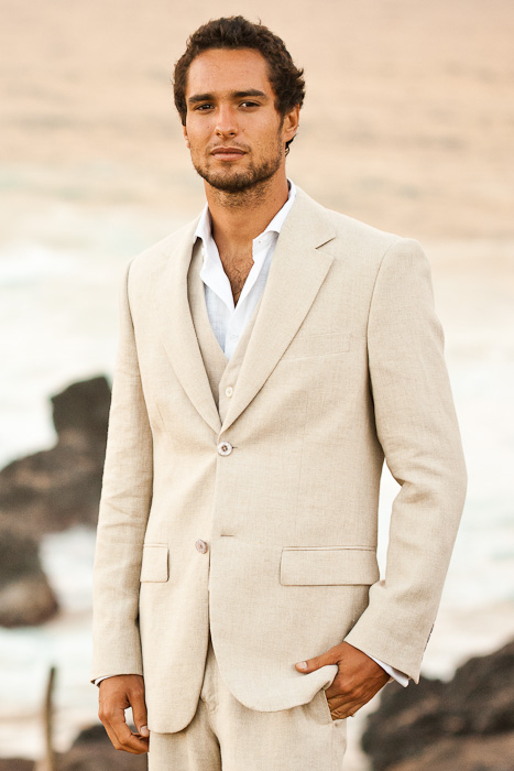 Men's Linen White Suit Jacket - Beach Wedding - Island Importer