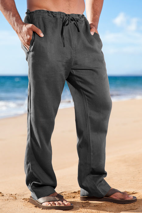 COOFANDY Men Linen Yoga Beach Cool Long Pants Stretchy Drawstring Waist  Trousers  Amazonin Clothing  Accessories